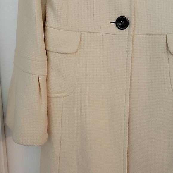 IVORY COLOURED LONG COAT - Picture 5 of 6